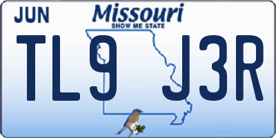 MO license plate TL9J3R