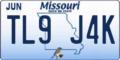 MO license plate TL9J4K
