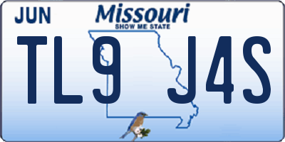 MO license plate TL9J4S