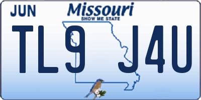 MO license plate TL9J4U