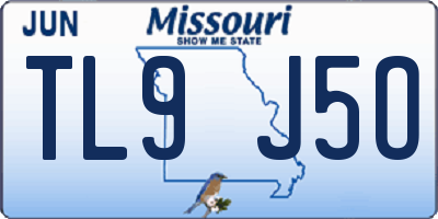 MO license plate TL9J5O