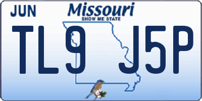 MO license plate TL9J5P