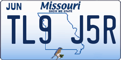MO license plate TL9J5R