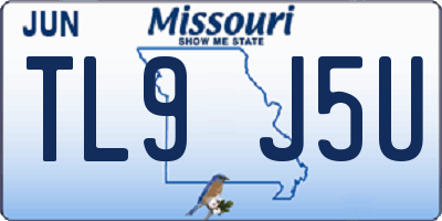 MO license plate TL9J5U