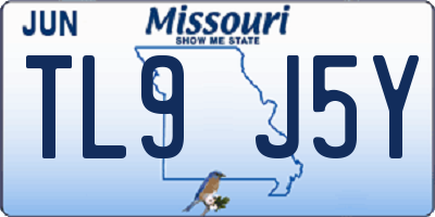 MO license plate TL9J5Y