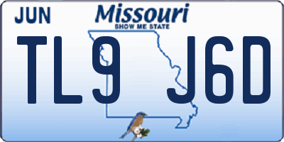 MO license plate TL9J6D