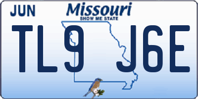 MO license plate TL9J6E