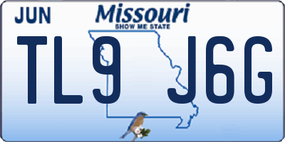 MO license plate TL9J6G
