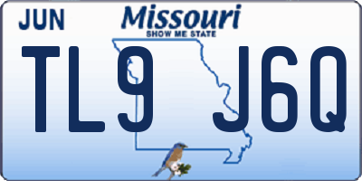 MO license plate TL9J6Q