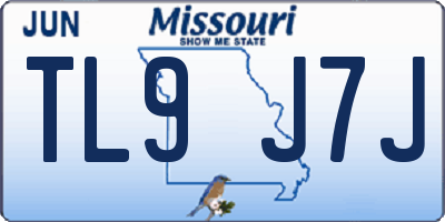 MO license plate TL9J7J