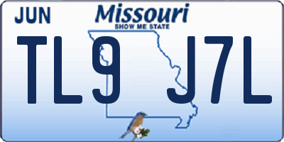 MO license plate TL9J7L