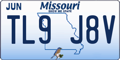 MO license plate TL9J8V