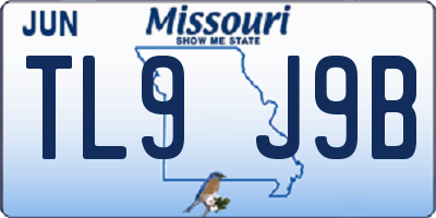 MO license plate TL9J9B