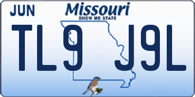 MO license plate TL9J9L