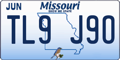 MO license plate TL9J9O