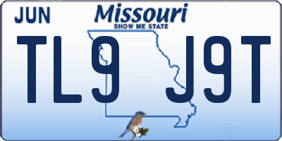 MO license plate TL9J9T