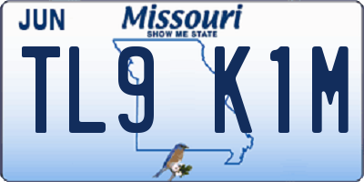 MO license plate TL9K1M
