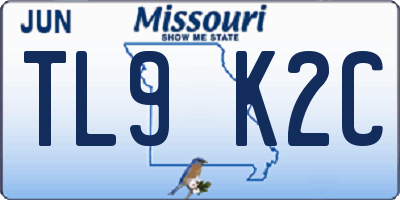 MO license plate TL9K2C