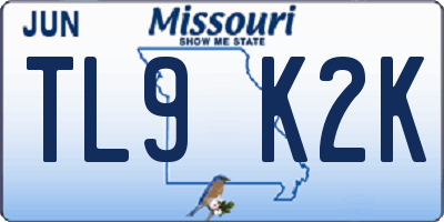 MO license plate TL9K2K
