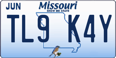 MO license plate TL9K4Y