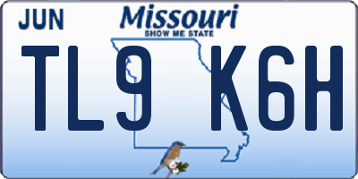MO license plate TL9K6H