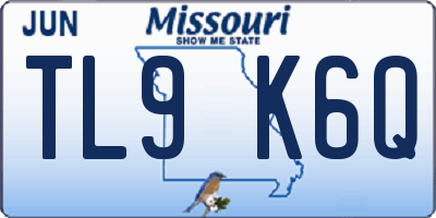 MO license plate TL9K6Q