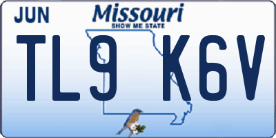 MO license plate TL9K6V