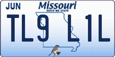 MO license plate TL9L1L