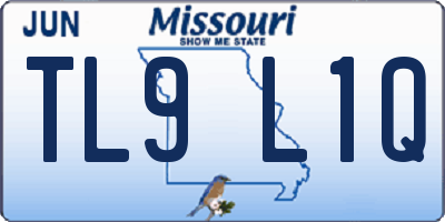 MO license plate TL9L1Q
