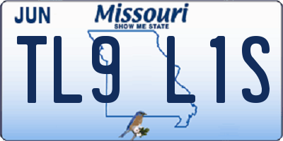 MO license plate TL9L1S