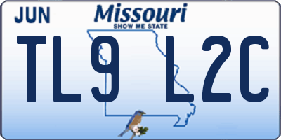 MO license plate TL9L2C