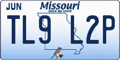 MO license plate TL9L2P