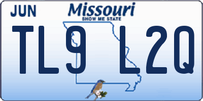 MO license plate TL9L2Q