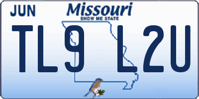 MO license plate TL9L2U