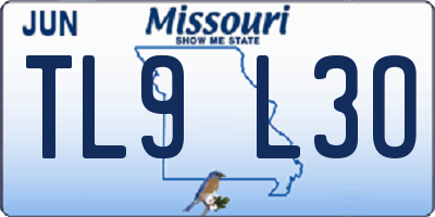MO license plate TL9L3O