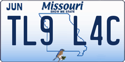 MO license plate TL9L4C