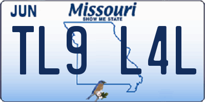 MO license plate TL9L4L