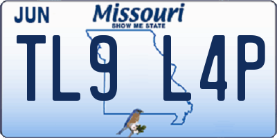 MO license plate TL9L4P