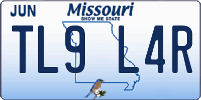 MO license plate TL9L4R