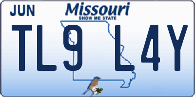 MO license plate TL9L4Y