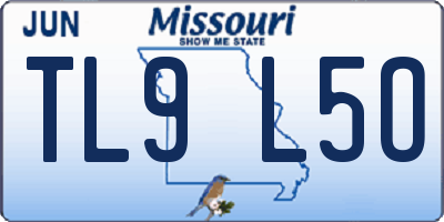 MO license plate TL9L5O