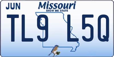 MO license plate TL9L5Q