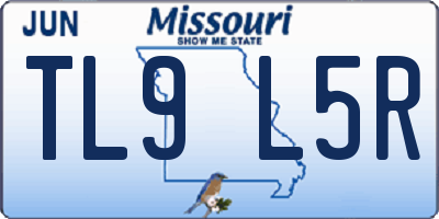 MO license plate TL9L5R
