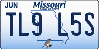 MO license plate TL9L5S