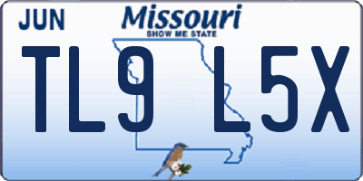 MO license plate TL9L5X