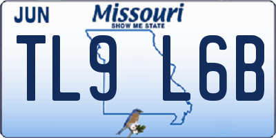 MO license plate TL9L6B