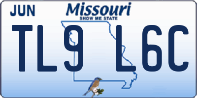 MO license plate TL9L6C