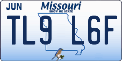 MO license plate TL9L6F