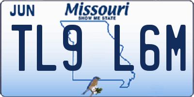 MO license plate TL9L6M