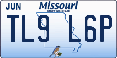 MO license plate TL9L6P